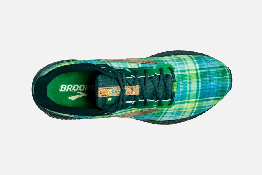 Brooks Running Shoes Mens Green/Gold - Launch GTS 8 Road - 0951-CZUKF